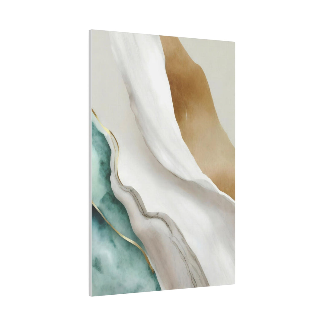 Wall Decor Giclee Fine Art Print - Cream White Green Marbled Print - Decorative