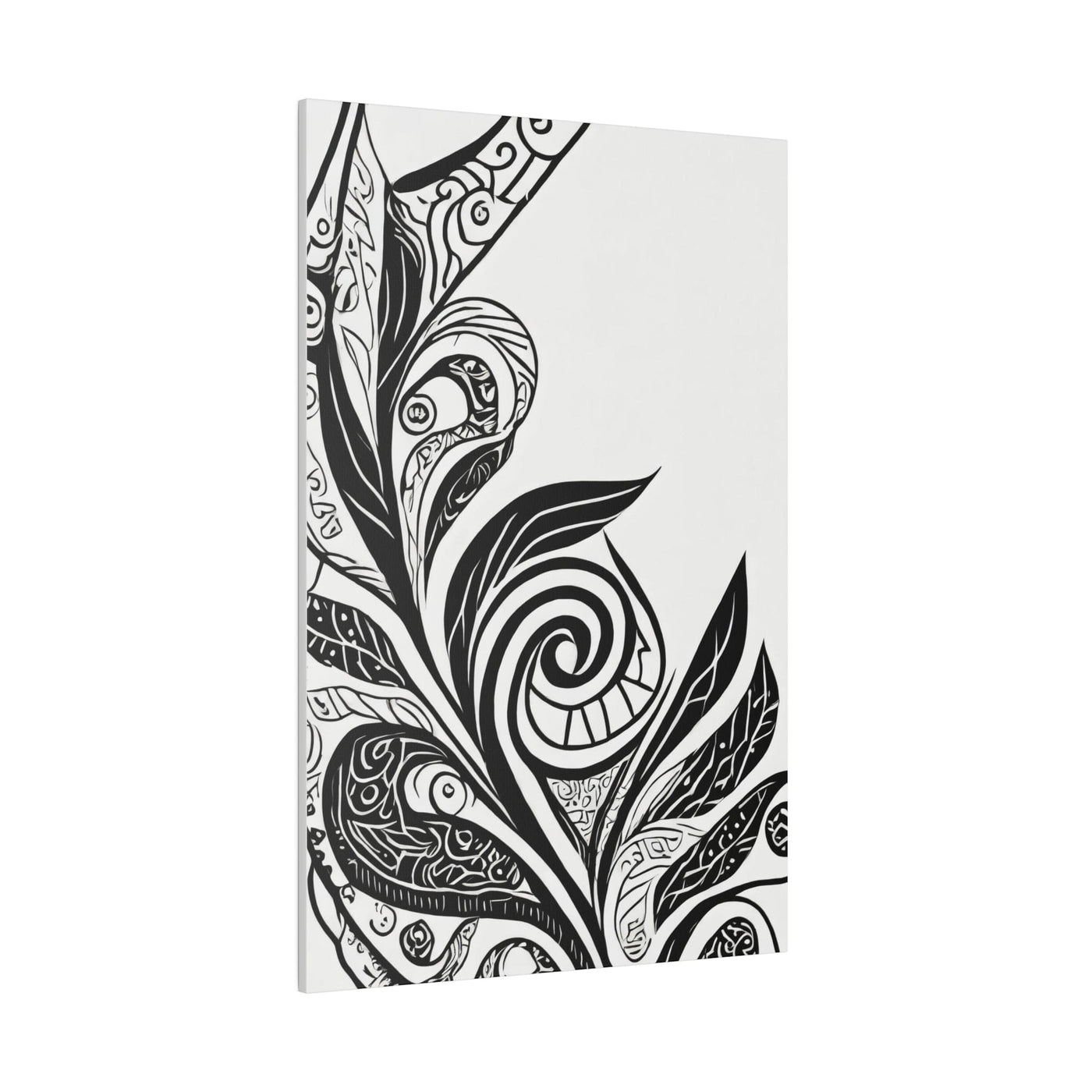 Fine Wall Art Print Home Office Decor Floral Black Line 54615 - Canvas