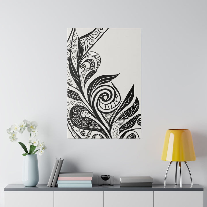 Wall Decor - Giclee Poster Art Print - Floral Black Line Art Print - Decorative