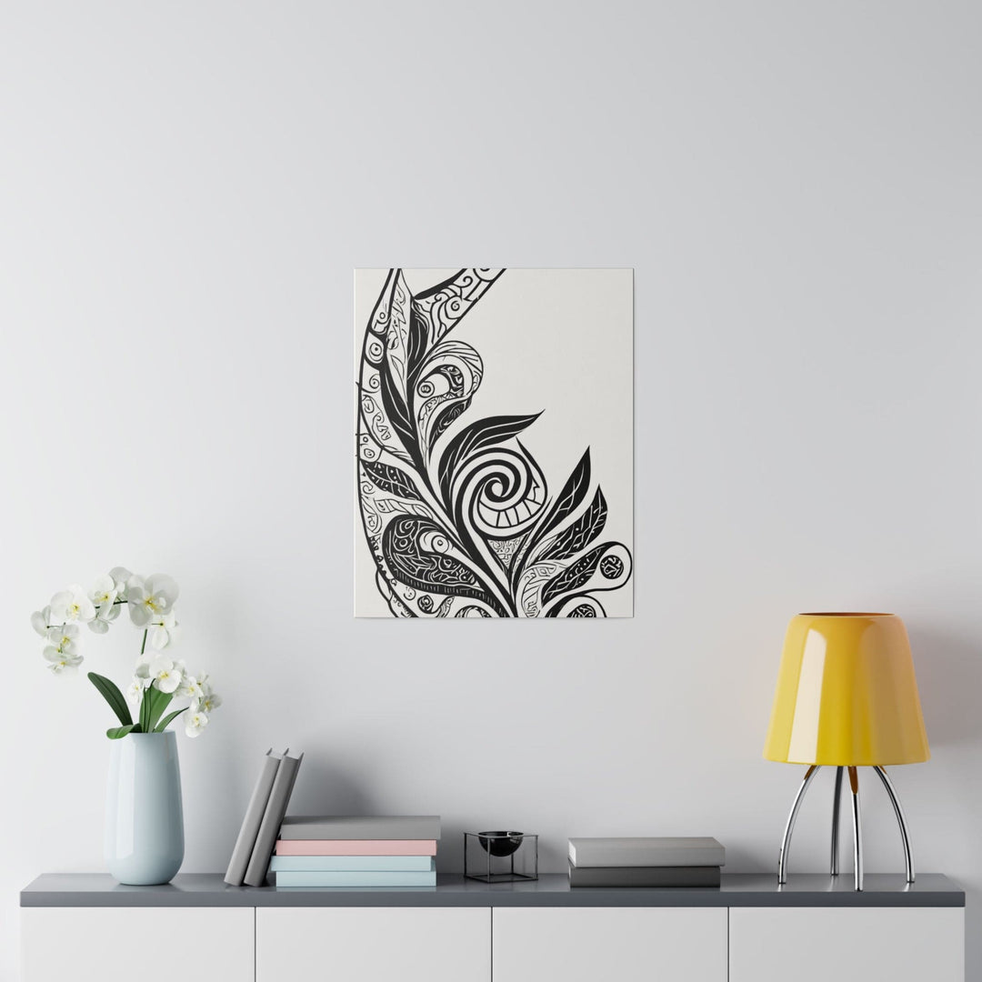 Wall Decor - Giclee Poster Art Print - Floral Black Line Art Print - Decorative