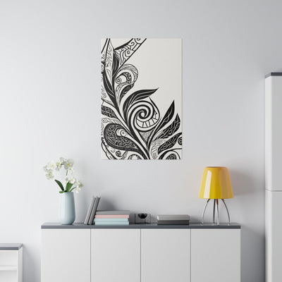 Fine Wall Art Print Home Office Decor Floral Black Line 54615 - Canvas