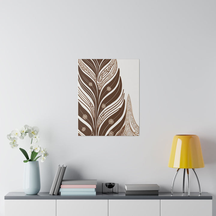 Wall Decor Giclee Fine Art Print - Floral Brown Line Art Print - Decorative