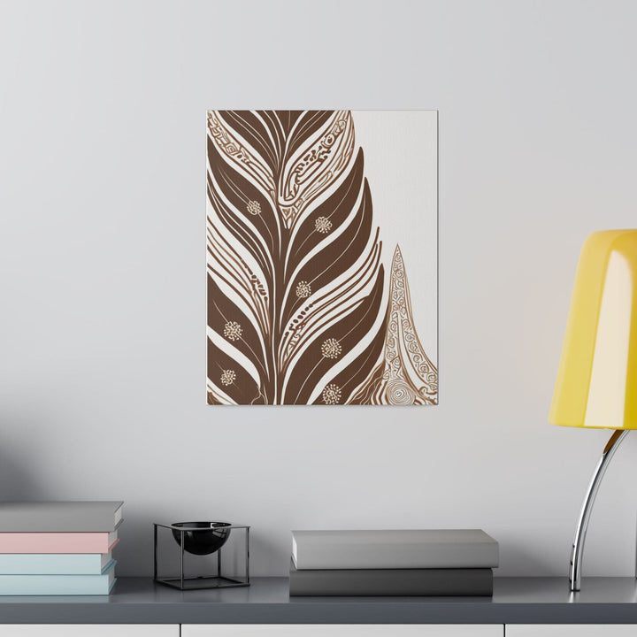 Wall Decor Giclee Fine Art Print - Floral Brown Line Art Print - Decorative