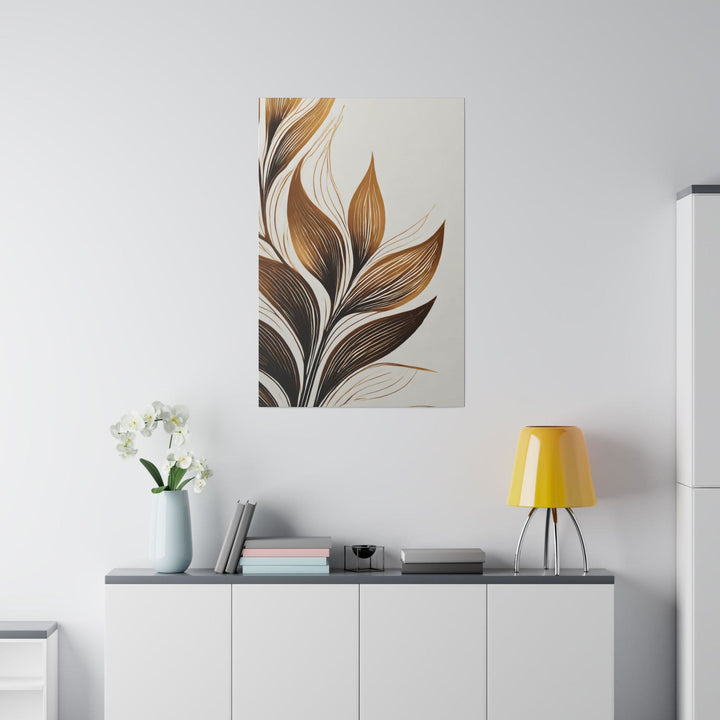 Wall Decor Giclee Fine Art Print - Floral Brown Line Art Print - Decorative