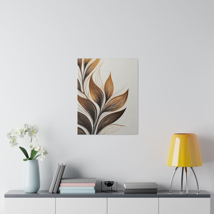 Wall Decor Giclee Fine Art Print - Floral Brown Line Art Print - Decorative