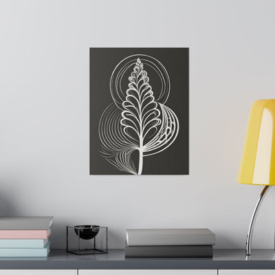 Fine Wall Art Print Home Office Decor Floral White Line 49874 - Canvas