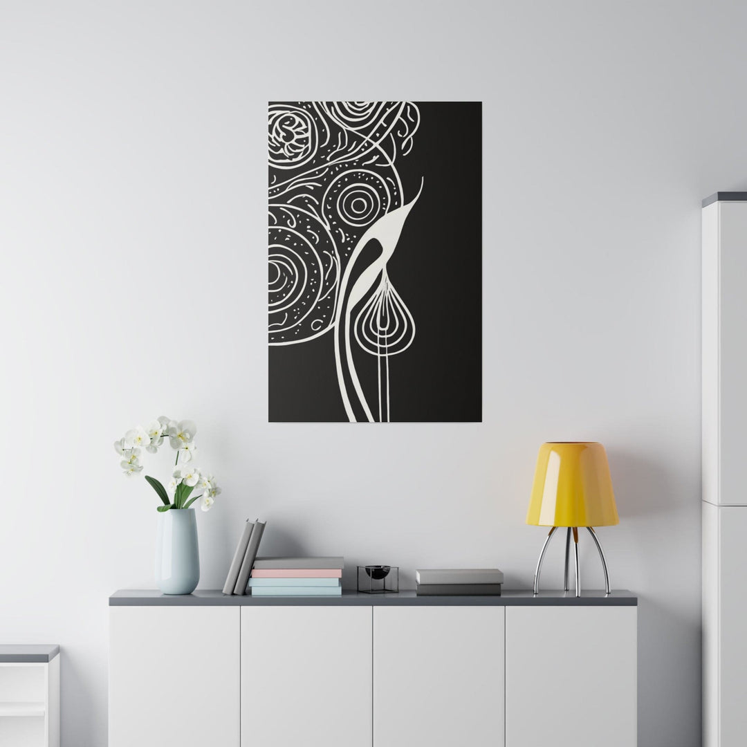 Wall Decor Giclee Fine Art Print - Floral White Line Art Print - Decorative