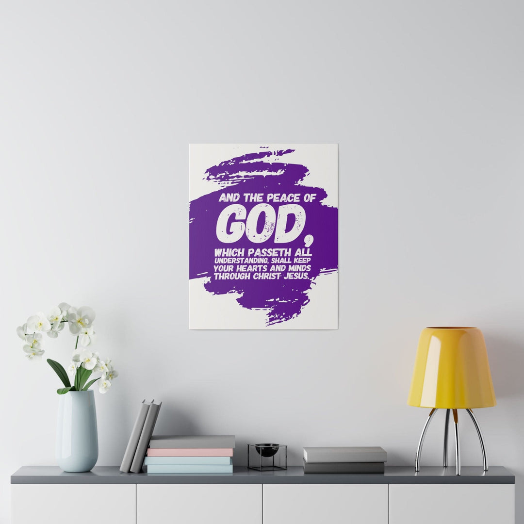 Wall Decor Giclee Fine Art Print and the Peace of God Purple - Decorative