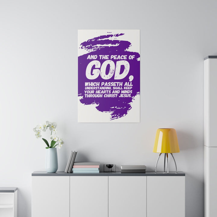 Wall Decor Giclee Fine Art Print and the Peace of God Purple - Decorative