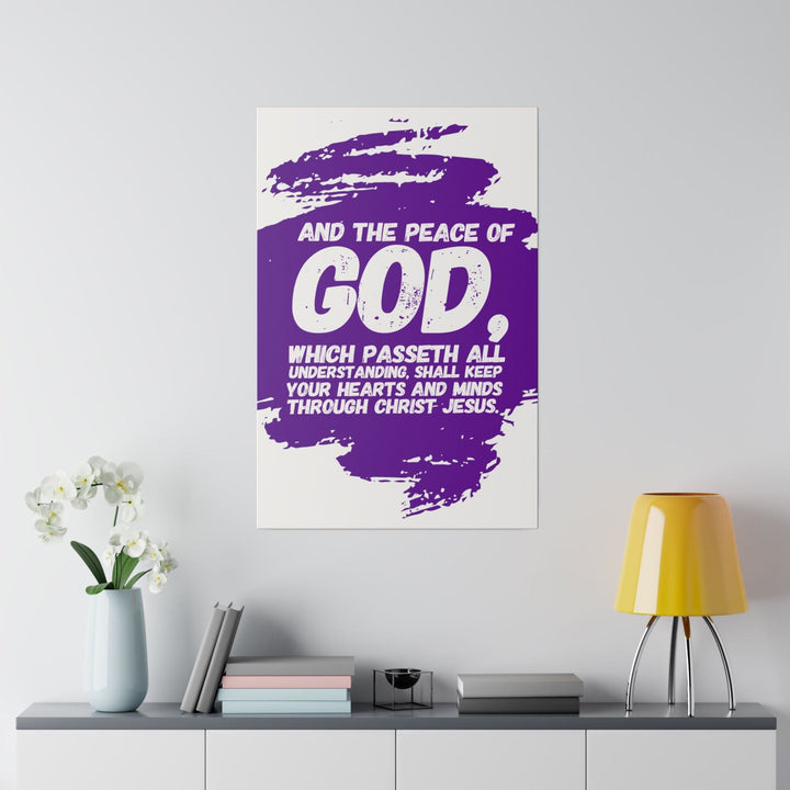 Wall Decor Giclee Fine Art Print and the Peace of God Purple - Decorative