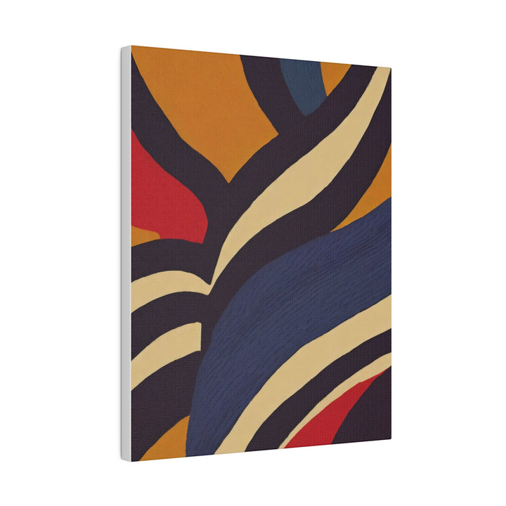 Wall Decor - Giclee Poster Art Print - Brown Red Blue Colorblock Lines