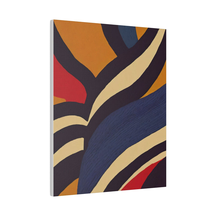 Wall Decor - Giclee Poster Art Print - Brown Red Blue Colorblock Lines