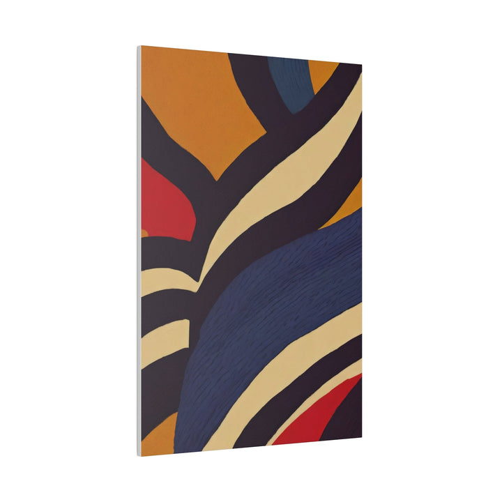 Wall Decor - Giclee Poster Art Print - Brown Red Blue Colorblock Lines