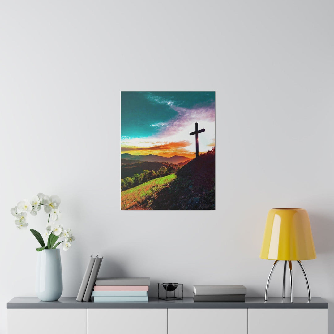 Wall Decor Giclee Fine Art Print Cross on Hilltop - Decorative | Wall Art