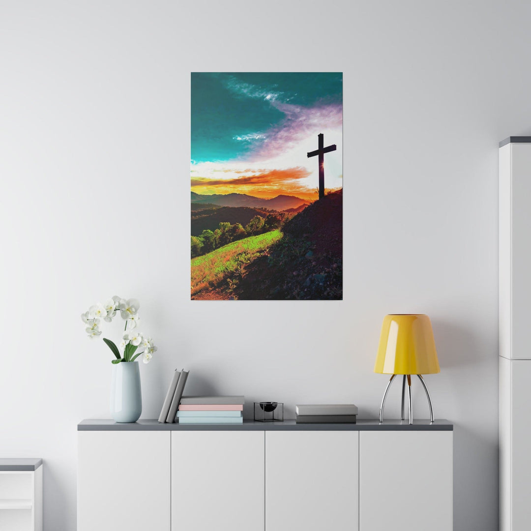 Wall Decor Giclee Fine Art Print Cross on Hilltop - Decorative | Wall Art