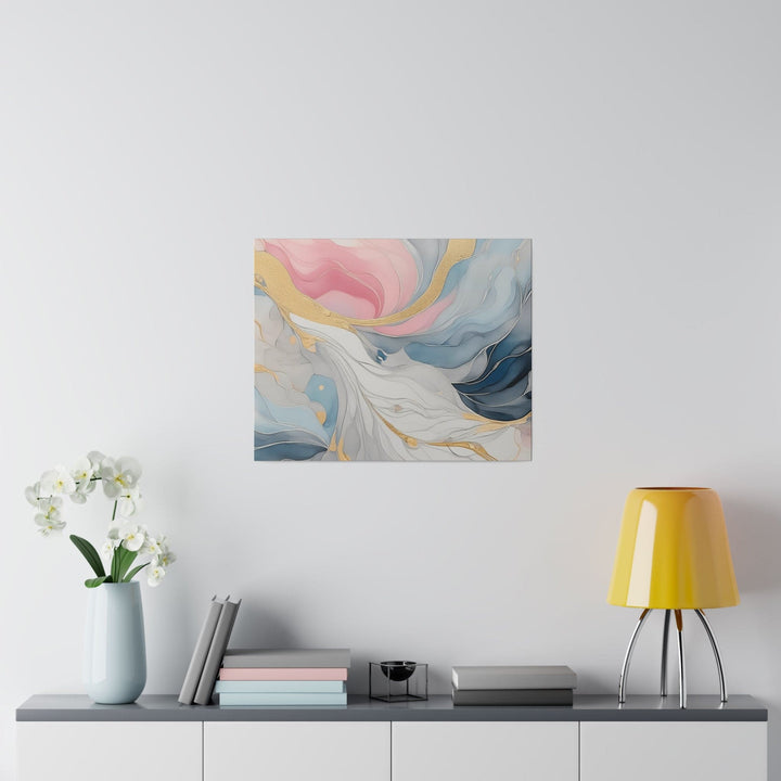 Wall Decor Giclee Fine Art Print Marble Cloud of Grey Pink Blue 5522