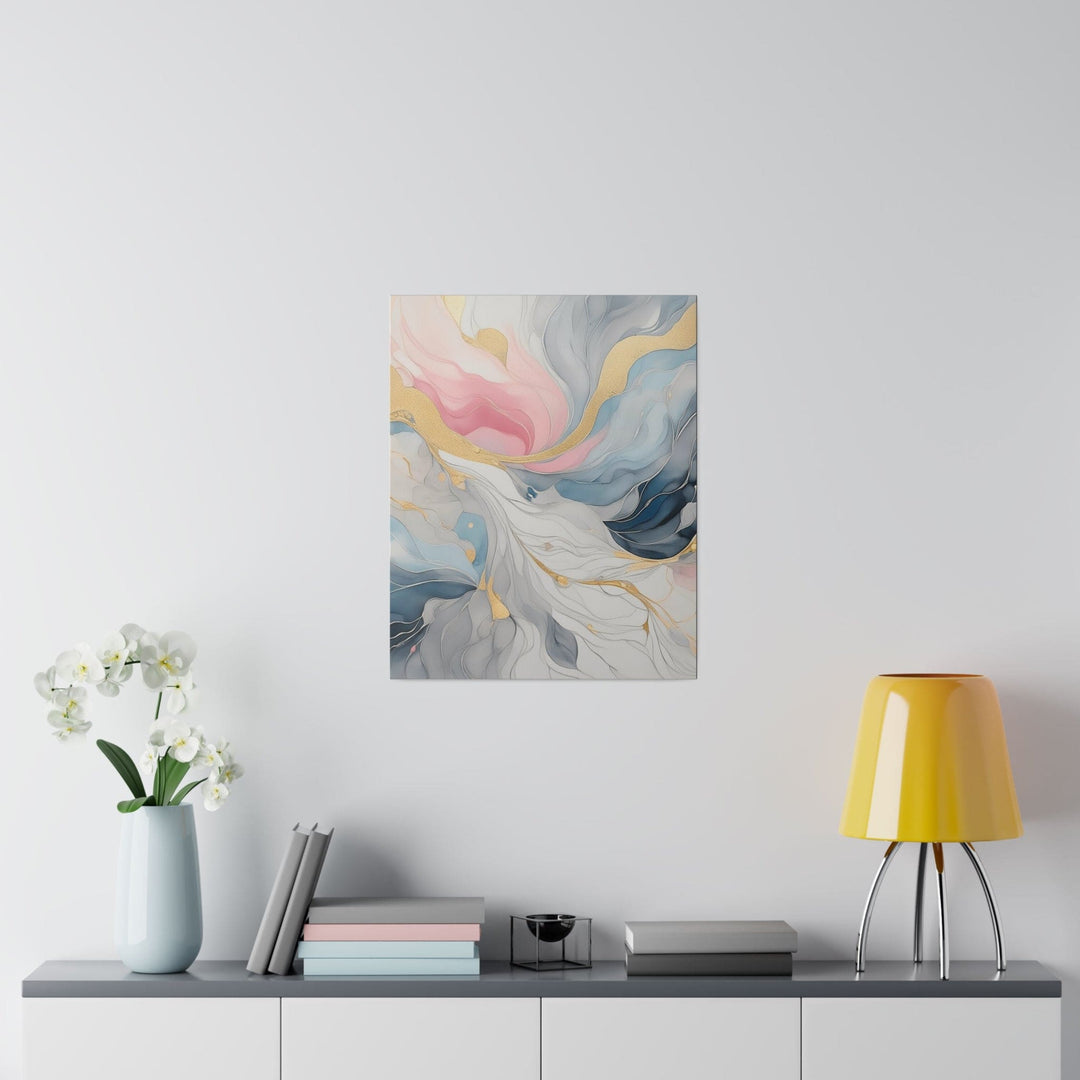 Wall Decor Giclee Poster Art Print Marble Cloud of Grey Pink Blue 5522