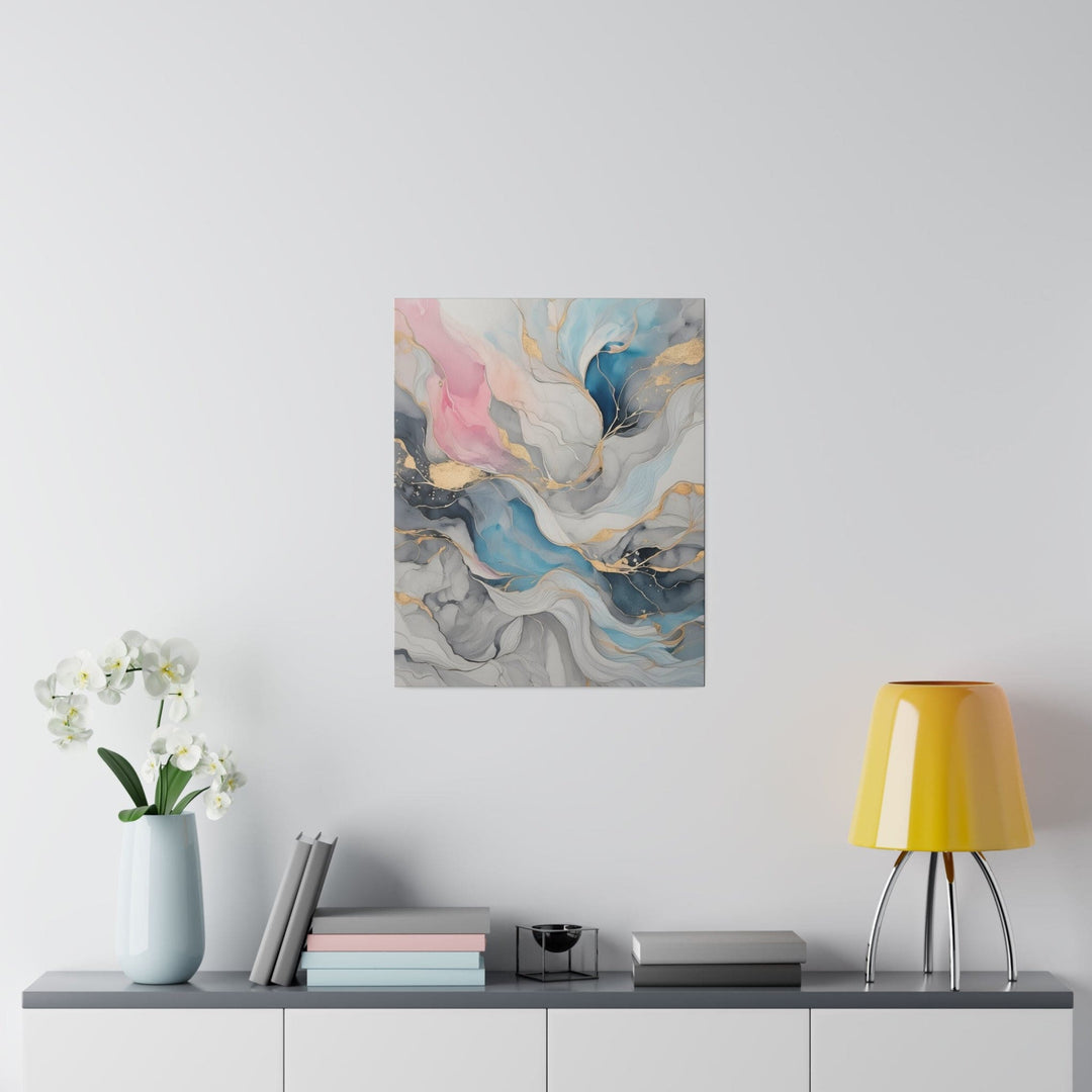 Wall Decor Giclee Fine Art Print Marble Cloud of Grey Pink Blue 63389