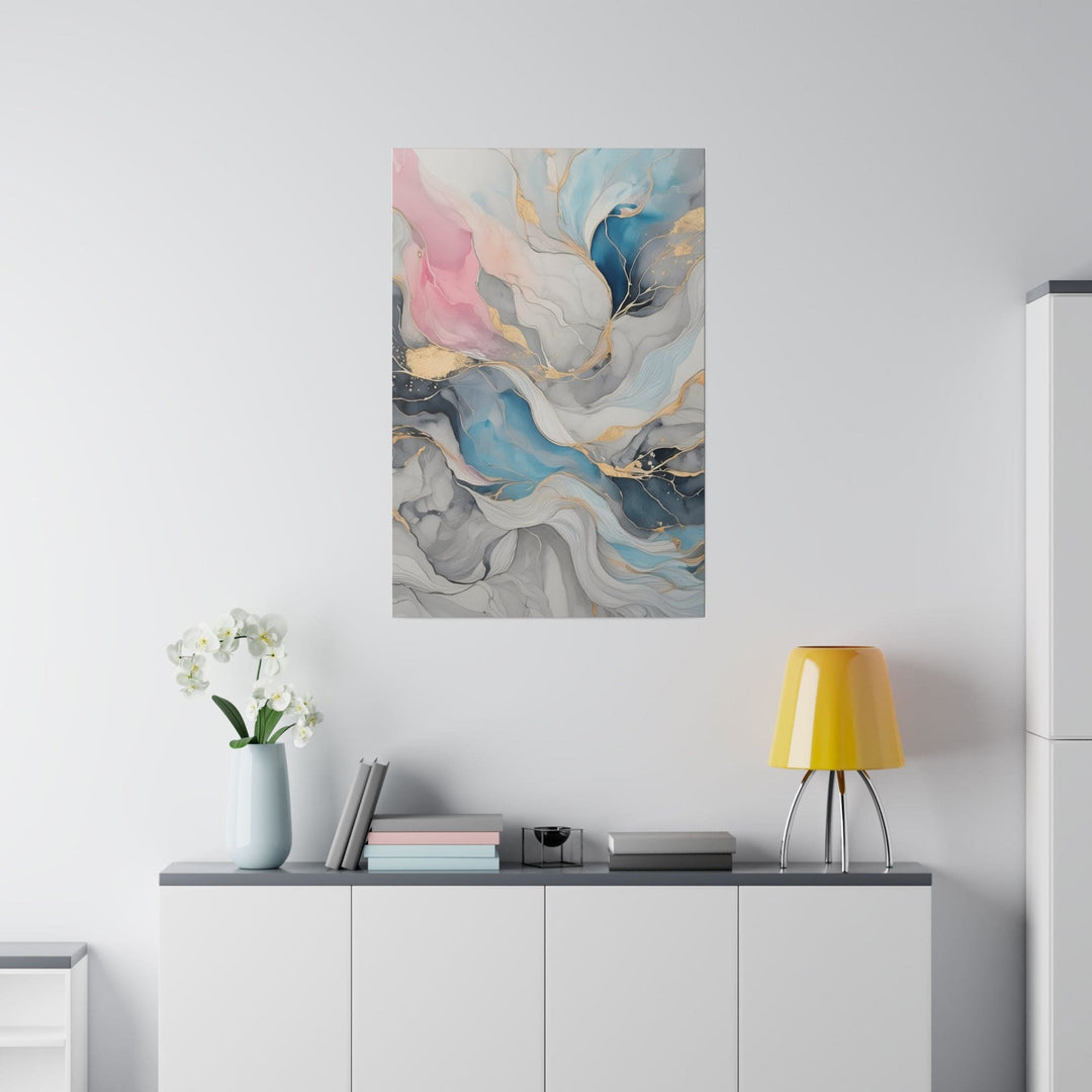 Wall Decor Giclee Fine Art Print Marble Cloud of Grey Pink Blue 63389