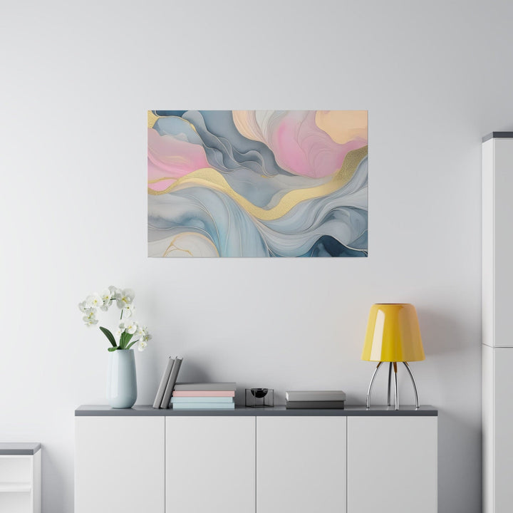 Wall Decor Giclee Fine Art Print Marble Cloud of Grey Pink Blue 72067