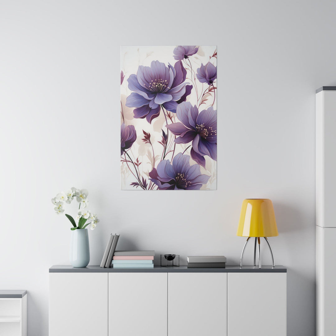 Wall Decor Giclee Fine Art Print Purple Botanical Blooms - Decorative | Wall