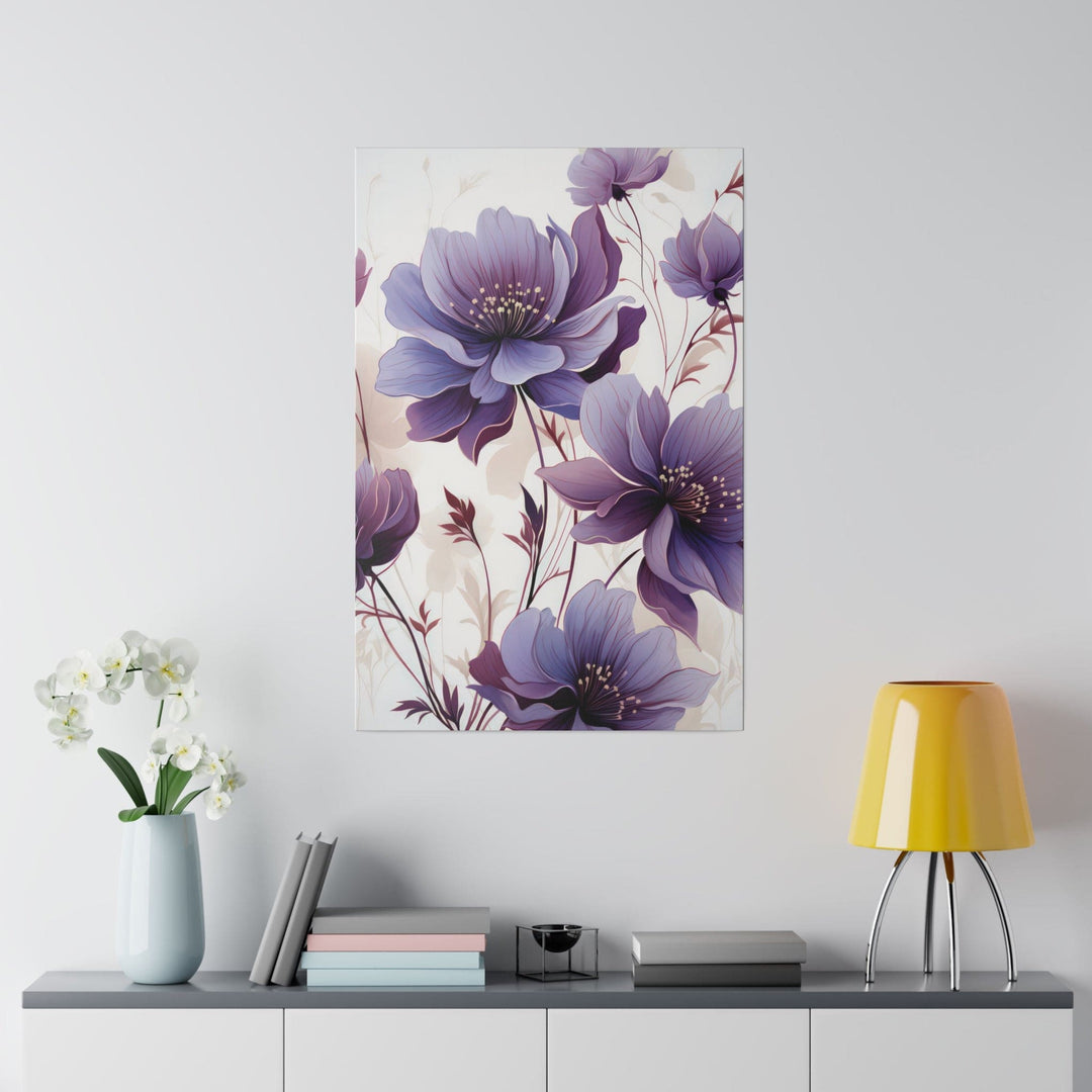 Wall Decor Giclee Fine Art Print Purple Botanical Blooms - Decorative | Wall