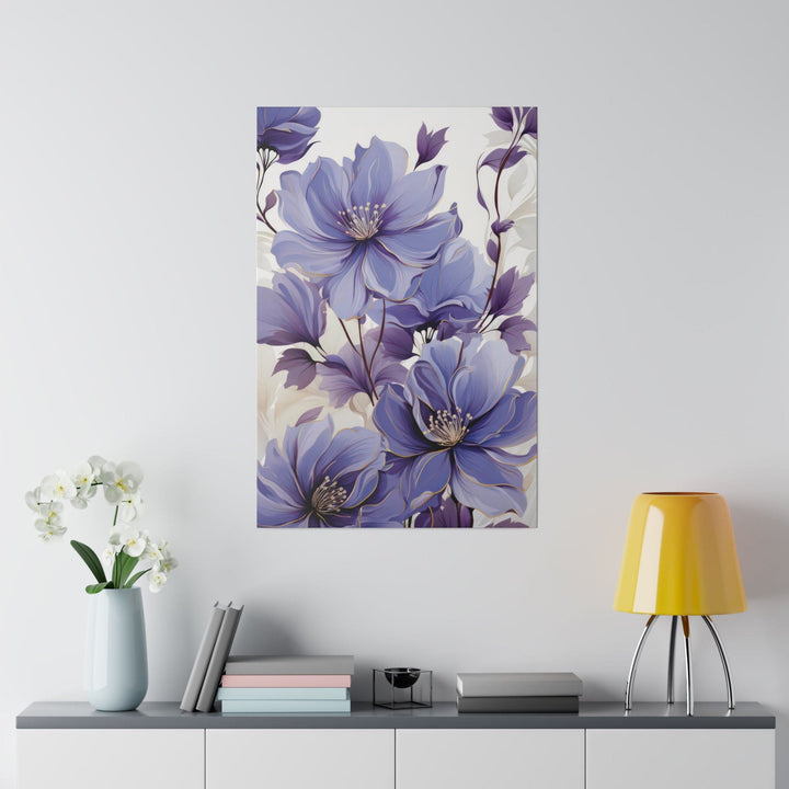 Wall Decor Giclee Fine Art Print Purple Botanical Blooms - Decorative | Wall