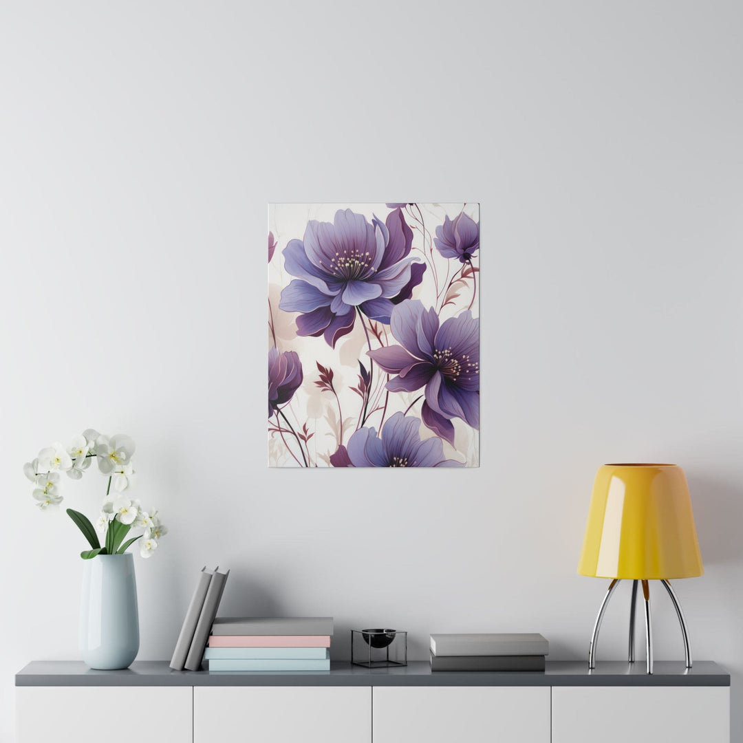 Wall Decor Giclee Fine Art Print Purple Botanical Blooms - Decorative | Wall