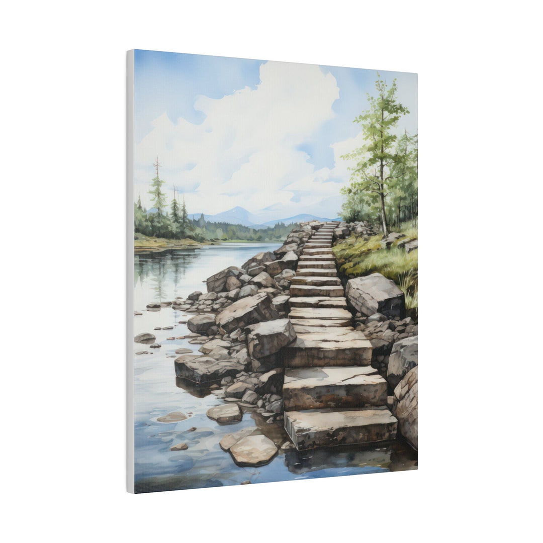 Wall Decor Giclee Fine Art Print Rustic Stepping Stones - Decorative | Wall Art