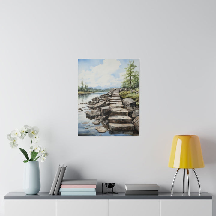 Wall Decor Giclee Fine Art Print Rustic Stepping Stones - Decorative | Wall Art