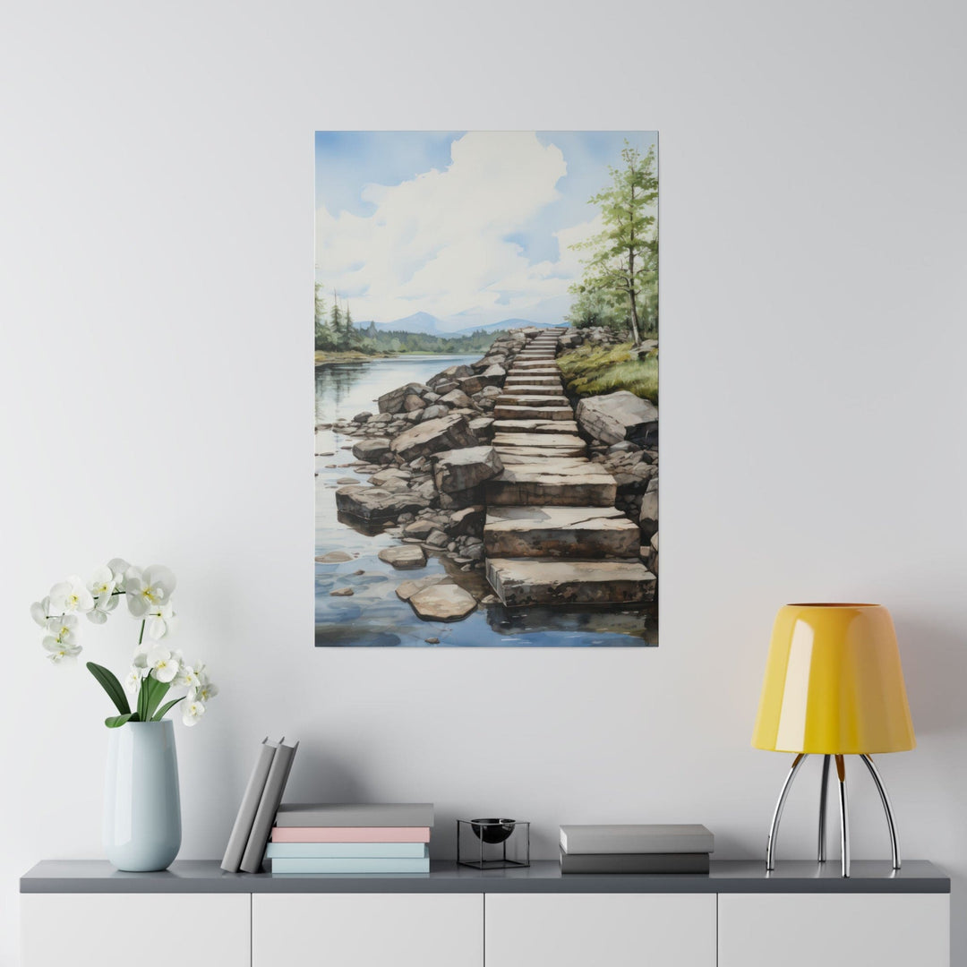 Wall Decor Giclee Fine Art Print Rustic Stepping Stones - Decorative | Wall Art