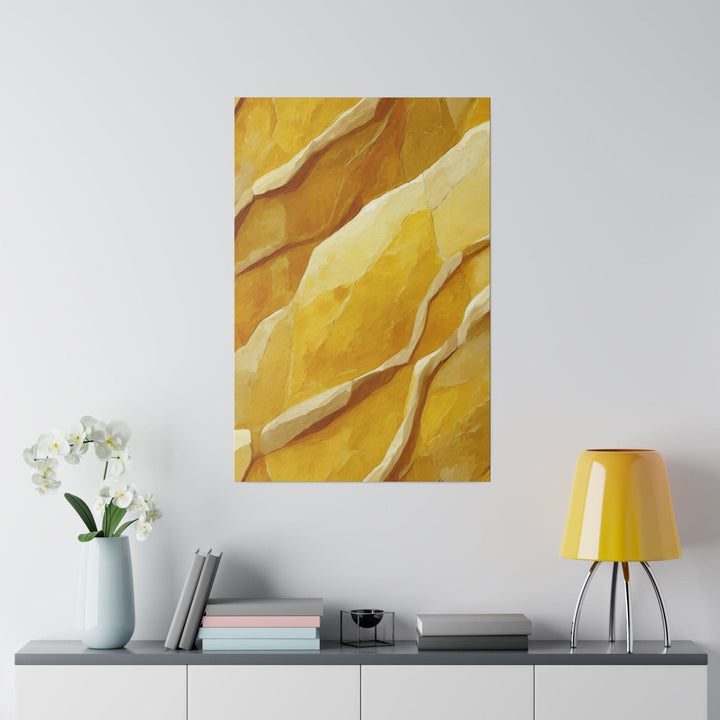 Wall Decor Giclee Fine Art Print Rustic Yellow Stone Print - Decorative | Wall