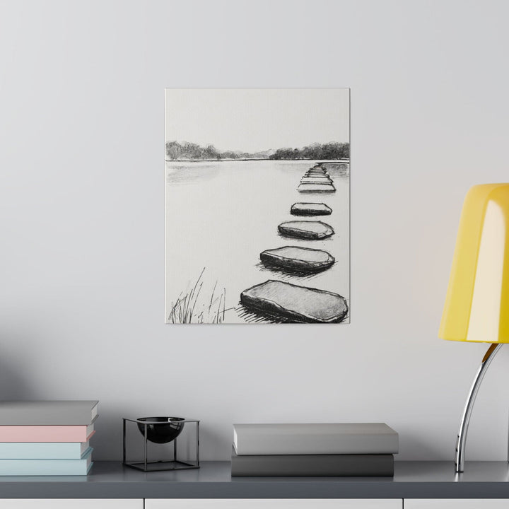 Wall Decor Giclee Fine Art Print Stepping Stone Still Waters - Decorative