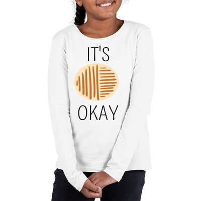 Girls Graphic T-shirt Say It Soul Its Okay Black And Brown Line - Girls