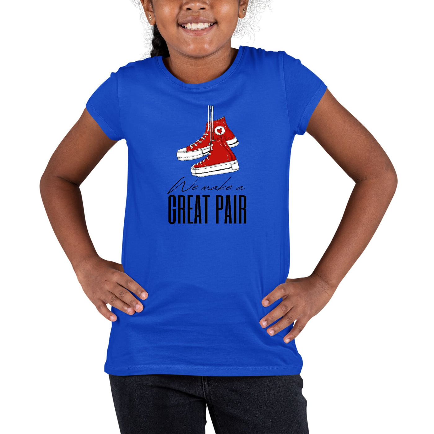 Girls T-Shirt Say It Soul We Make A Great Pair Black - Girls | T-Shirts