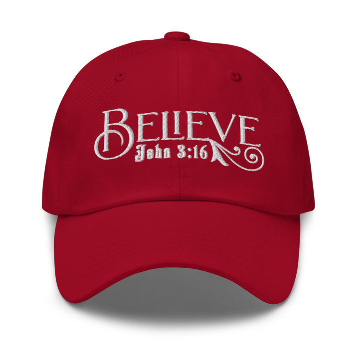 Embroidered Baseball Dad Cap Believe - John 3:16 - Unisex | Baseball Caps