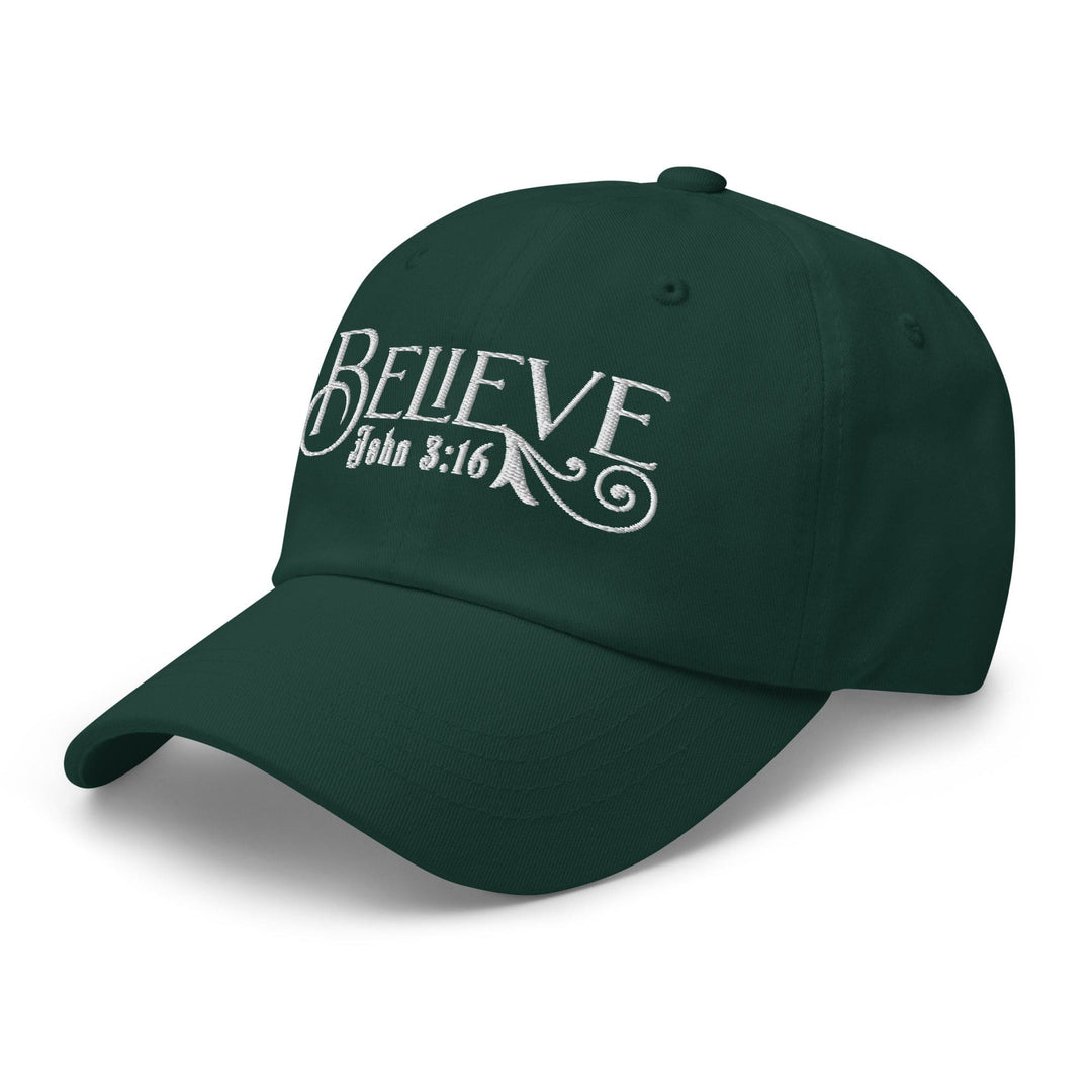 Embroidered Baseball Dad Cap Believe - John 3:16 - Unisex | Baseball Caps