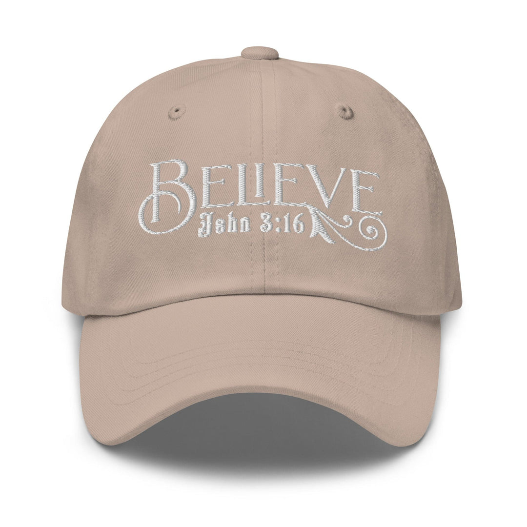 Embroidered Baseball Dad Cap Believe - John 3:16 - Unisex | Baseball Caps