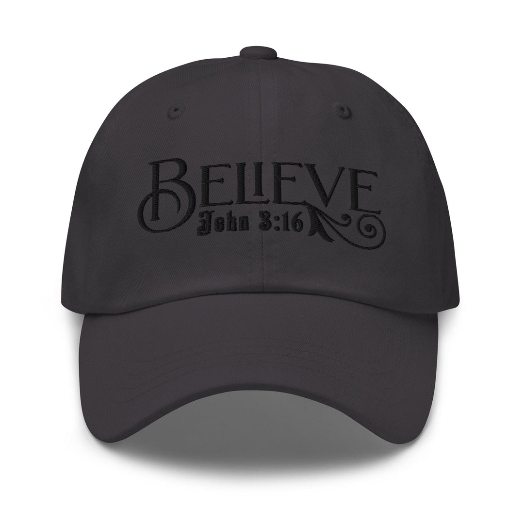 Embroidered Baseball Cap - Adjustable Believe - John 3:16 - Unisex | Baseball