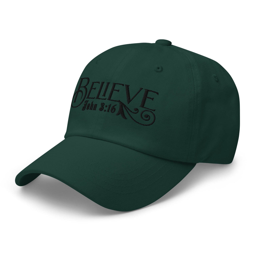 Embroidered Baseball Cap - Adjustable Believe - John 3:16 - Unisex | Baseball