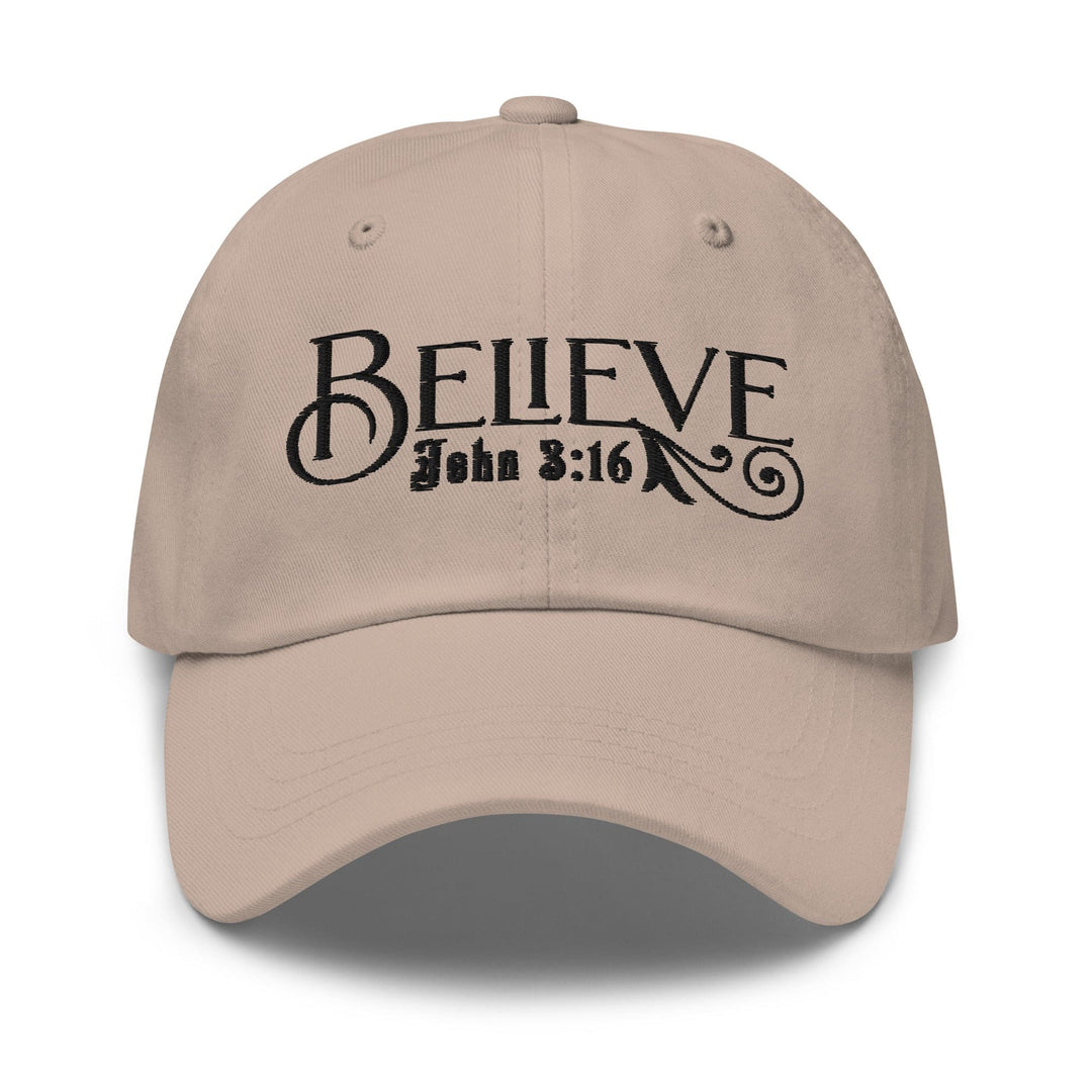 Embroidered Baseball Cap - Adjustable Believe - John 3:16 - Unisex | Baseball