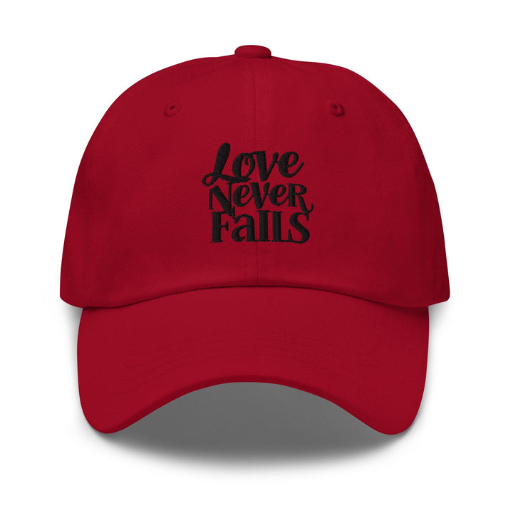 Embroidered Baseball Cap - Adjustable Love Never Fails - Unisex | Baseball Caps