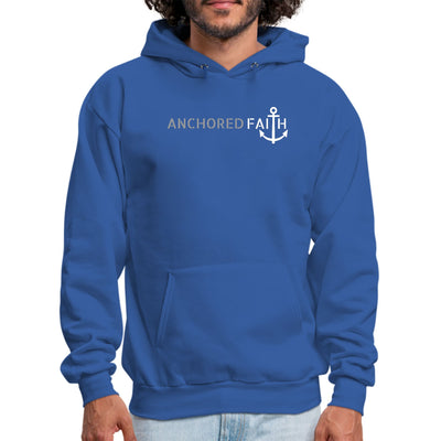 Graphic Hoodie Anchored Faith Grey And White Print - Unisex | Hoodies