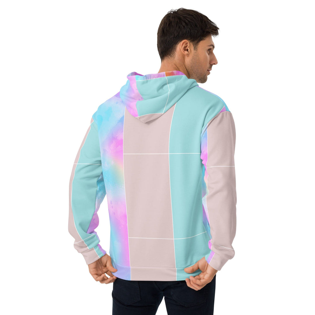 Mens Graphic Hoodie Pastel Colorblock Watercolor Illustration - Mens | Hoodies