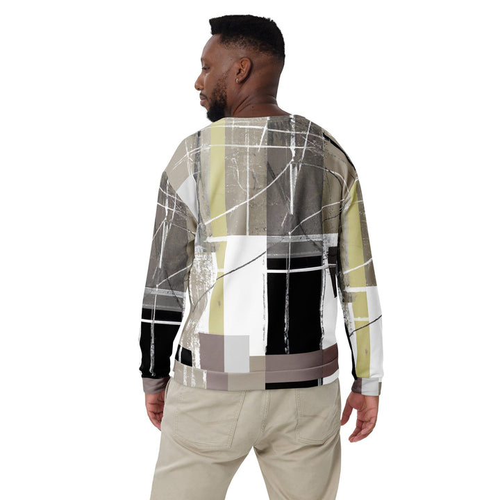 Graphic Sweatshirt for Men Abstract Brown Geometric Shapes - Mens | Sweatshirts