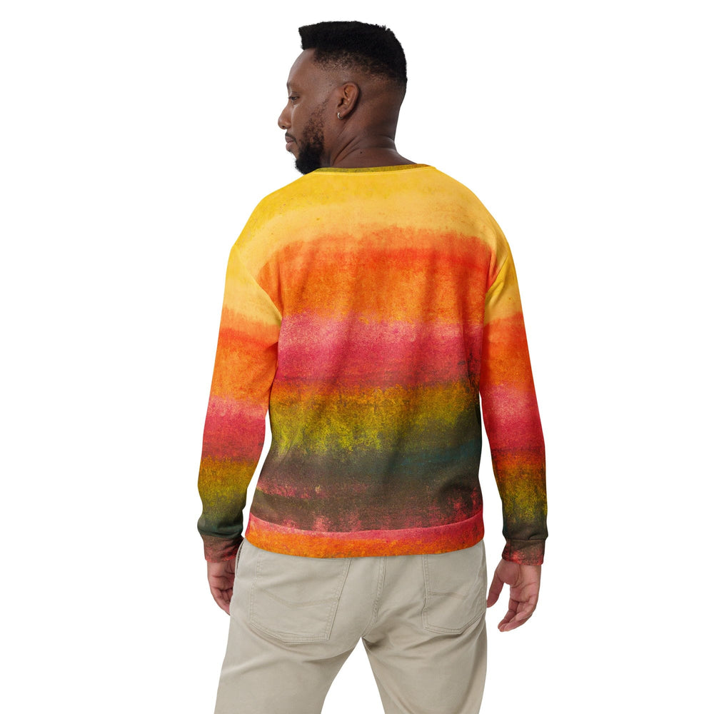 Graphic Sweatshirt for Men Autumn Fall Watercolor Abstract Print - Mens