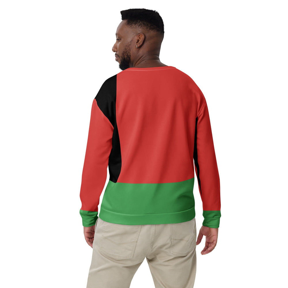 Graphic Sweatshirt for Men Black Red Green Stripped 4 - Mens | Sweatshirts | AOP