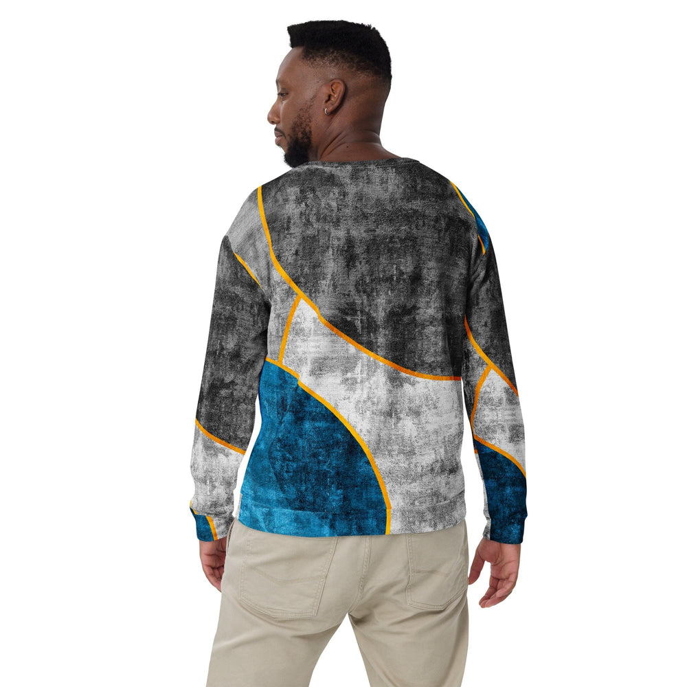 Graphic Sweatshirt for Men Blue Grey Design - Mens | Sweatshirts | AOP