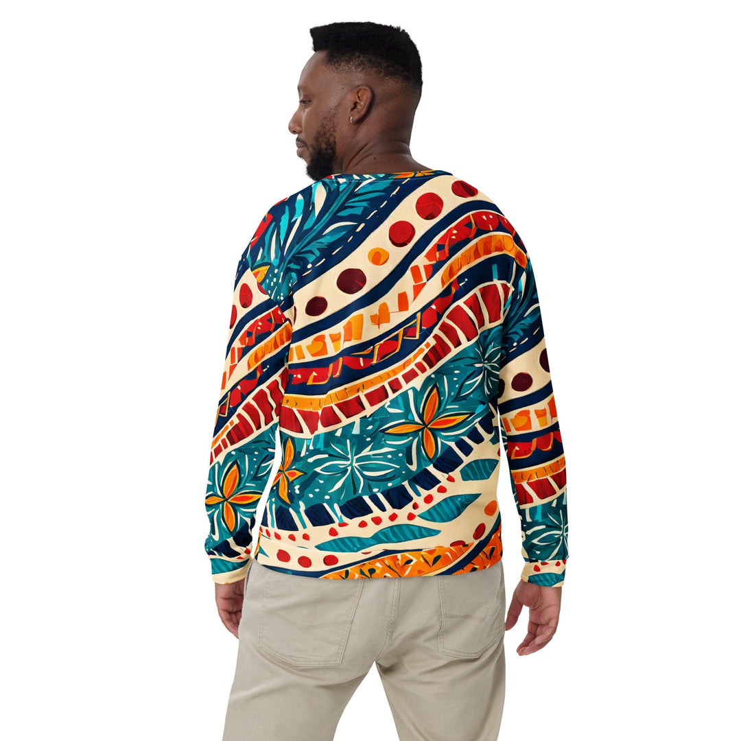 Graphic Sweatshirt for Men - Boho Floral Print - Mens/Sweatshirts/AOP