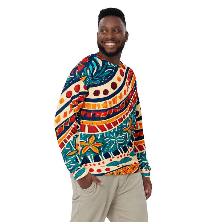 Graphic Sweatshirt for Men - Boho Floral Print - Mens/Sweatshirts/AOP